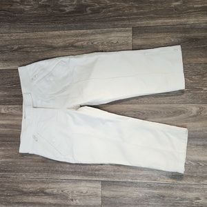 Marc Jacobs Cream Corduroy Cotton Ankle Zip Capri Pants Size 8